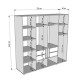 Kleiderschrank Pissa (220cm)