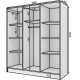 Kleiderschrank Prava XL (180cm)