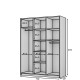 Kleiderschrank Reno (150cm)