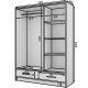 Kleiderschrank Rovin Lux (150cm) 