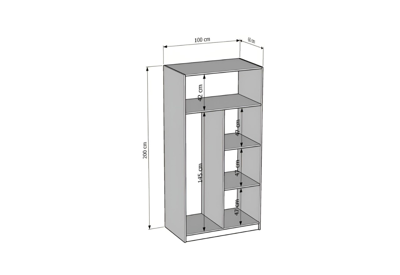 Kleiderschrank Sorena (100)
