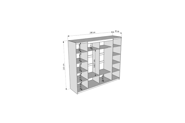 Kleiderschrank Tea (240cm)