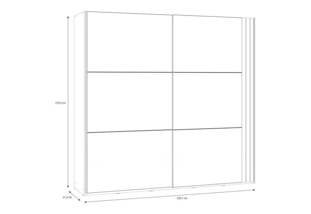 Kleiderschrank Viacato L (220cm)