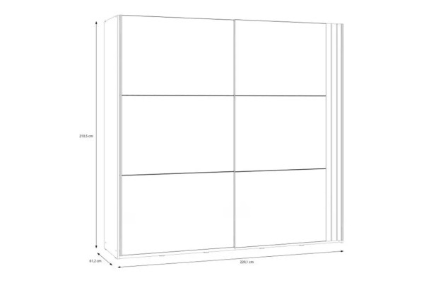 Kleiderschrank Viacato L (220cm)