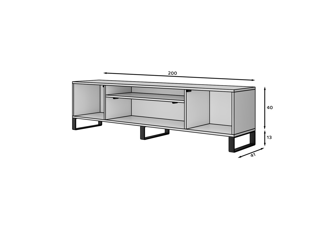 TV Lowboard Piano Lux