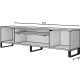 TV Lowboard Piano Lux