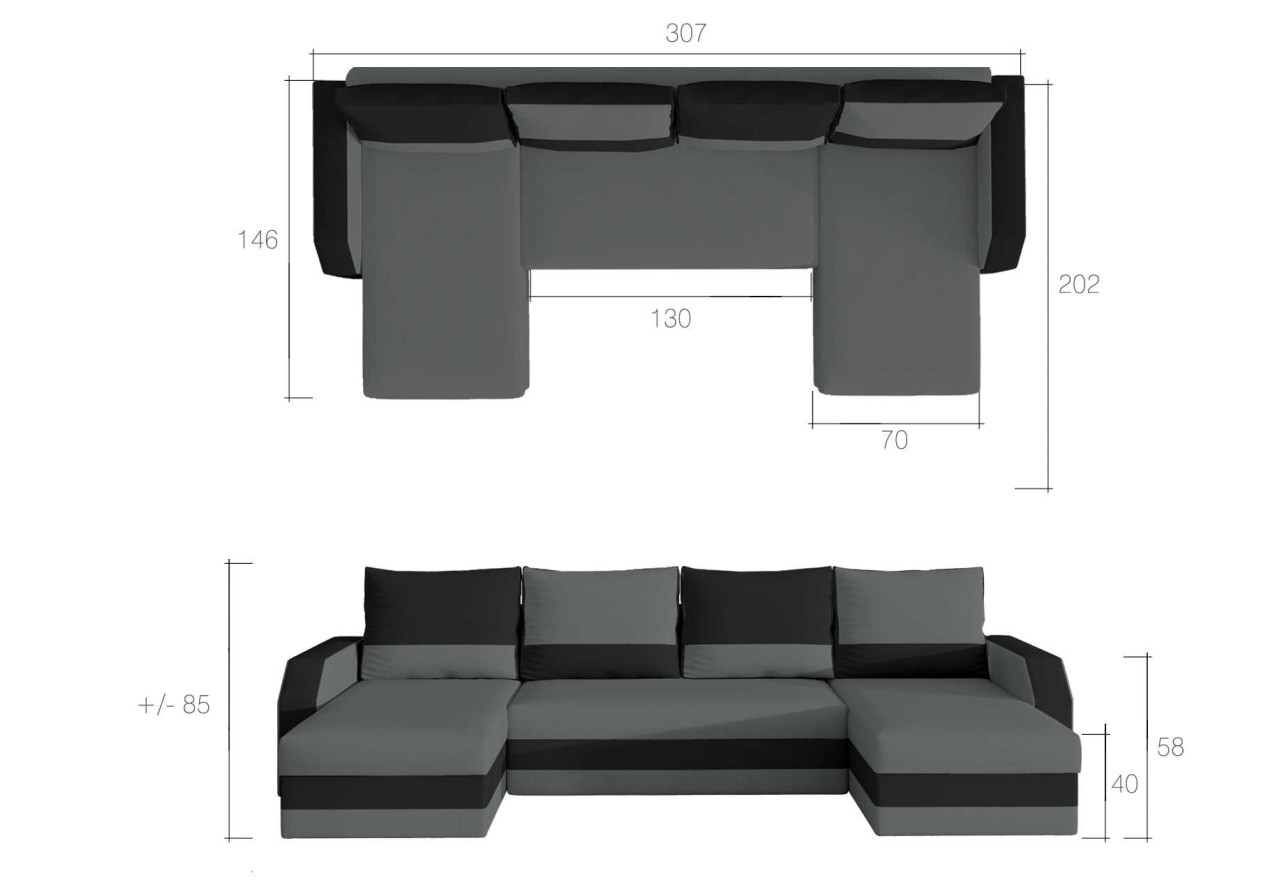 Ecksofa  Pavilon-U