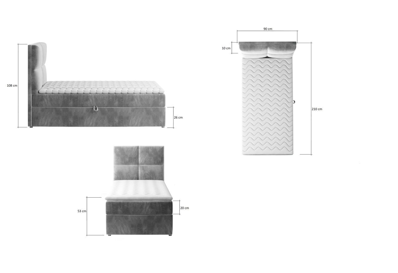 Boxspringbett  Marela (90x200)