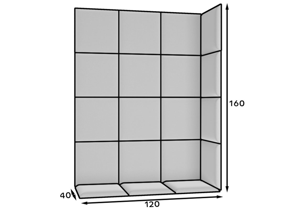 Wandpaneel Ratta (120x160x40)