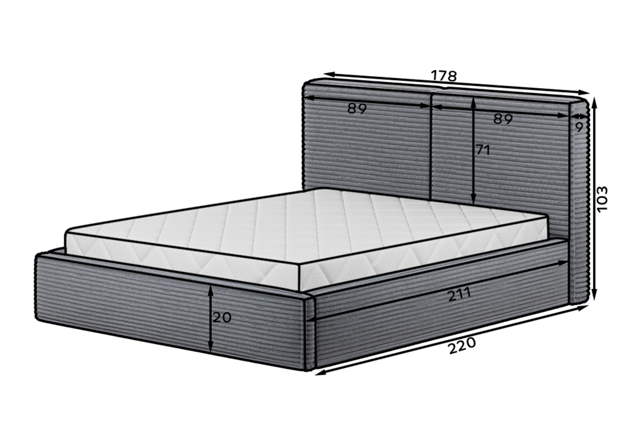 Bett Samoil M (160x200)