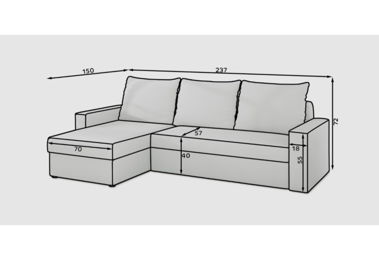 Ecksofa Angolo L/An Lager Ecksofa Angolo L/An Lager