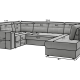 Ecksofa Ariane UR