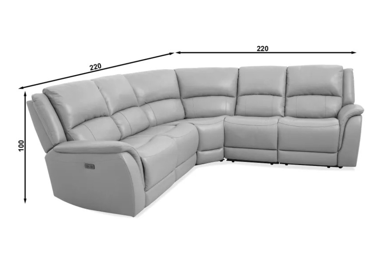 Ecksofa Bergamo (Leder)