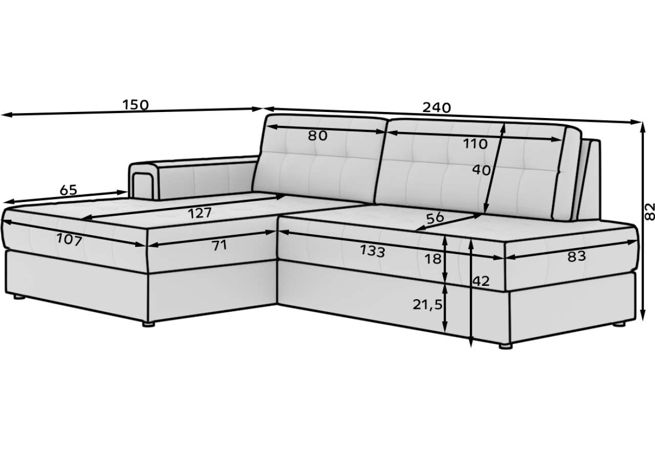 Ecksofa Mila L