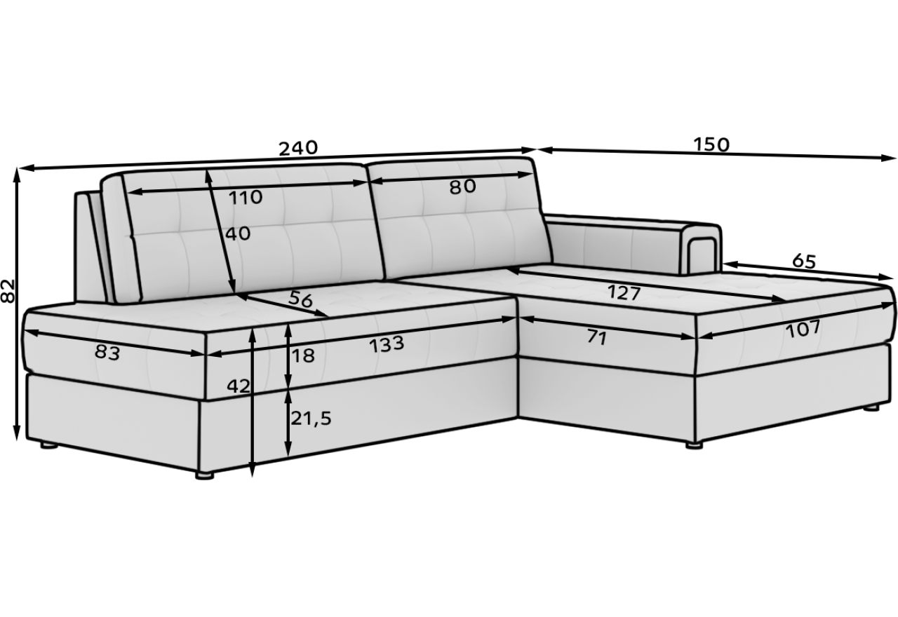 Ecksofa Mila R