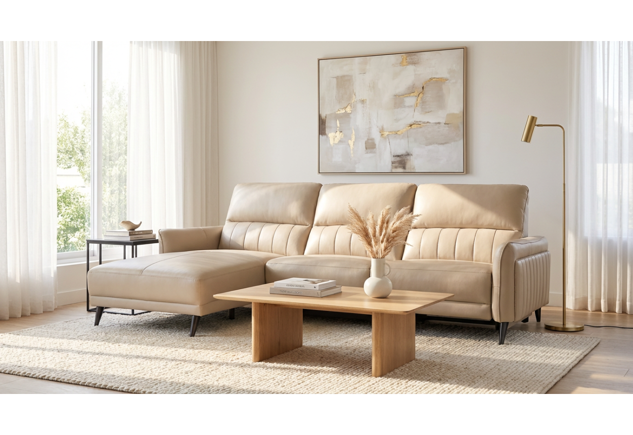 Ecksofa Ragusa L (Leder)