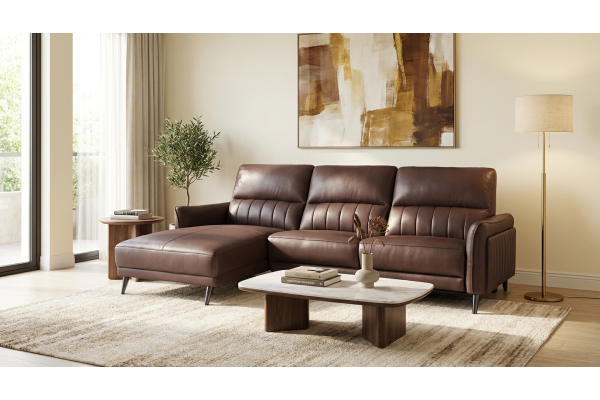 Ecksofa Ragusa L (Leder)