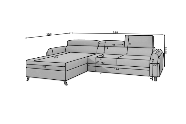 Ecksofa Salvia R