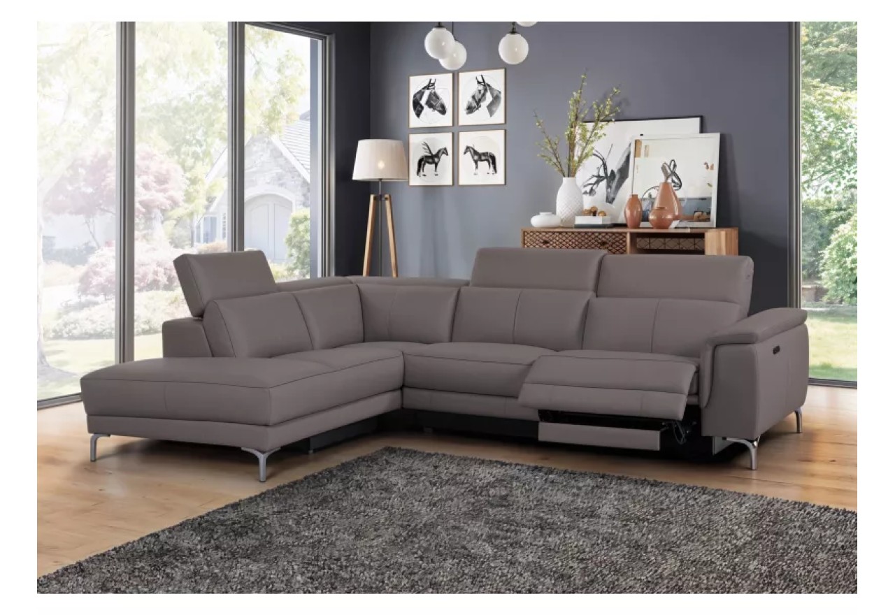 Ecksofa Venis L (Leder)