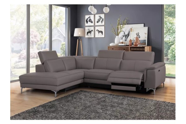 Ecksofa Venis L (Leder)