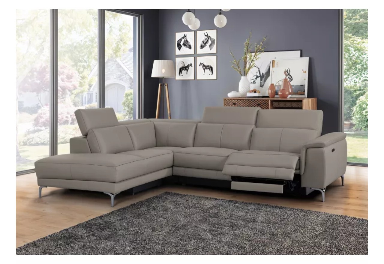 Ecksofa Venis L (Leder)