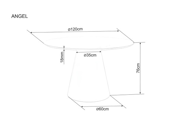 Esstisch Angel Premium (o120x76)