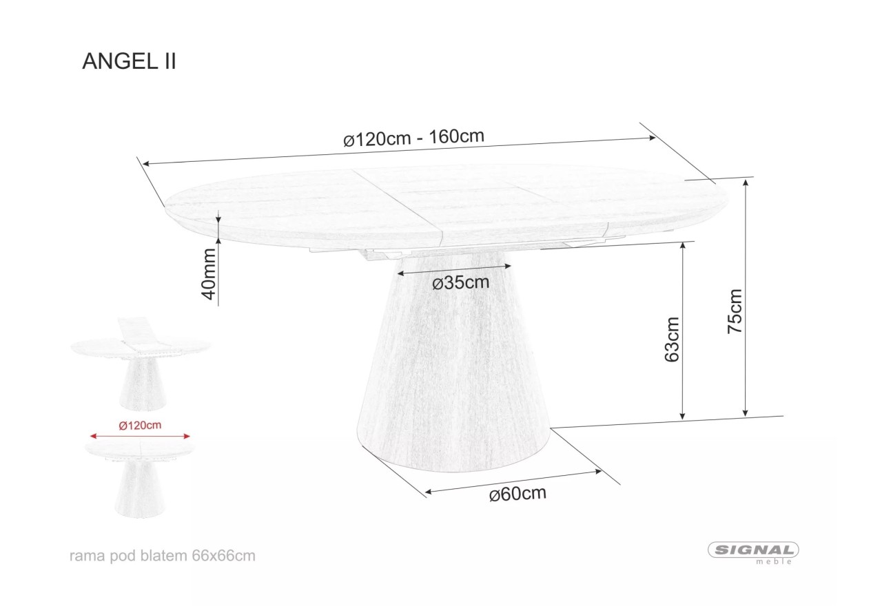 Esstisch Angel Prestige (o120x75)