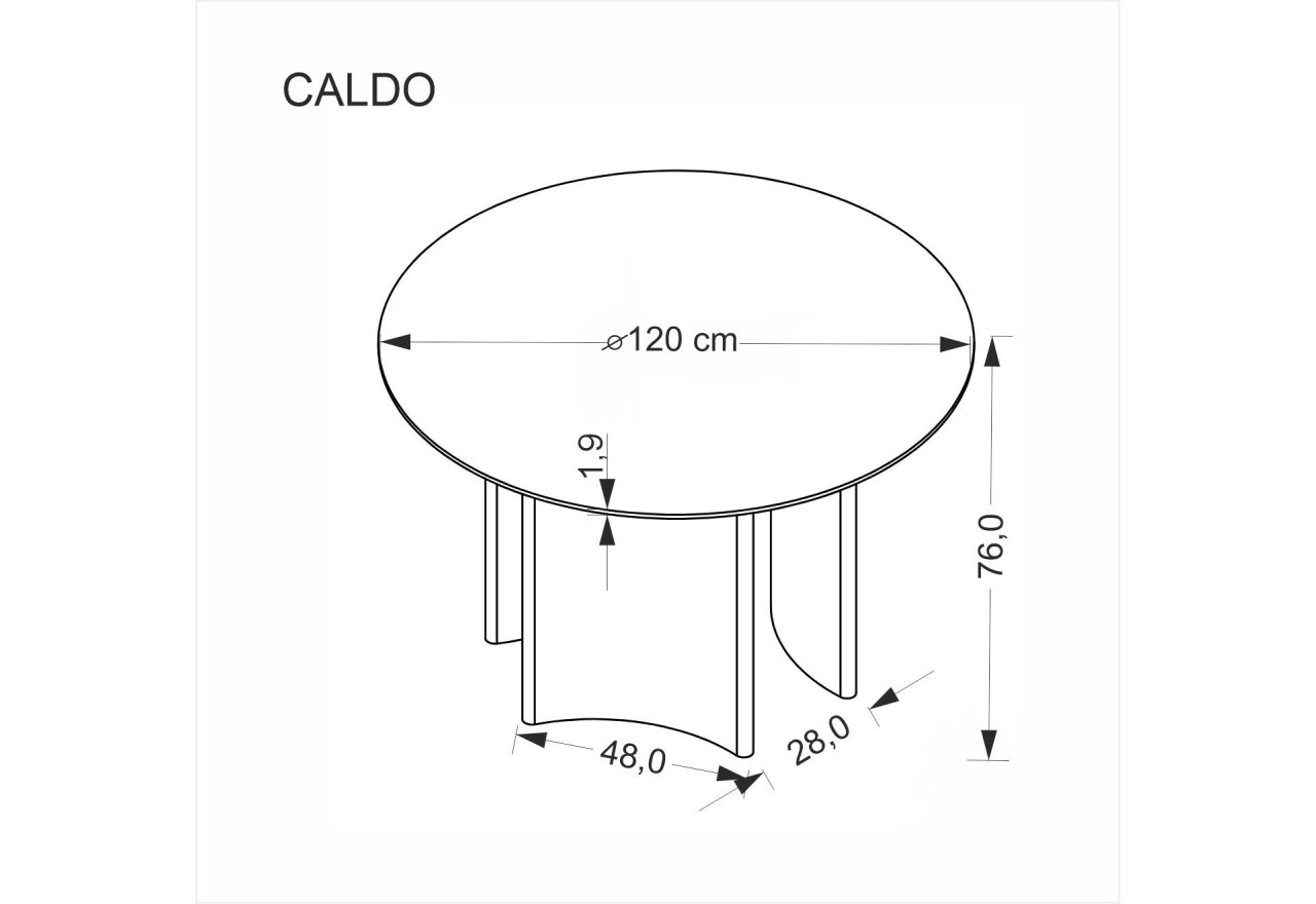 Esstisch Caldo (o120x76) Esstisch Caldo (o120x76)