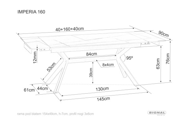 Esstisch Imperia (90x160-220)