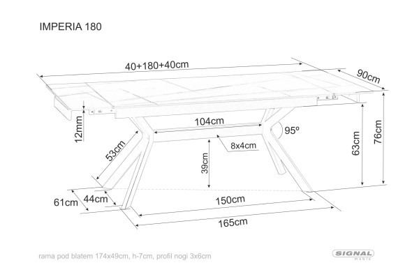 Esstisch Imperia-XL (90x180-240)