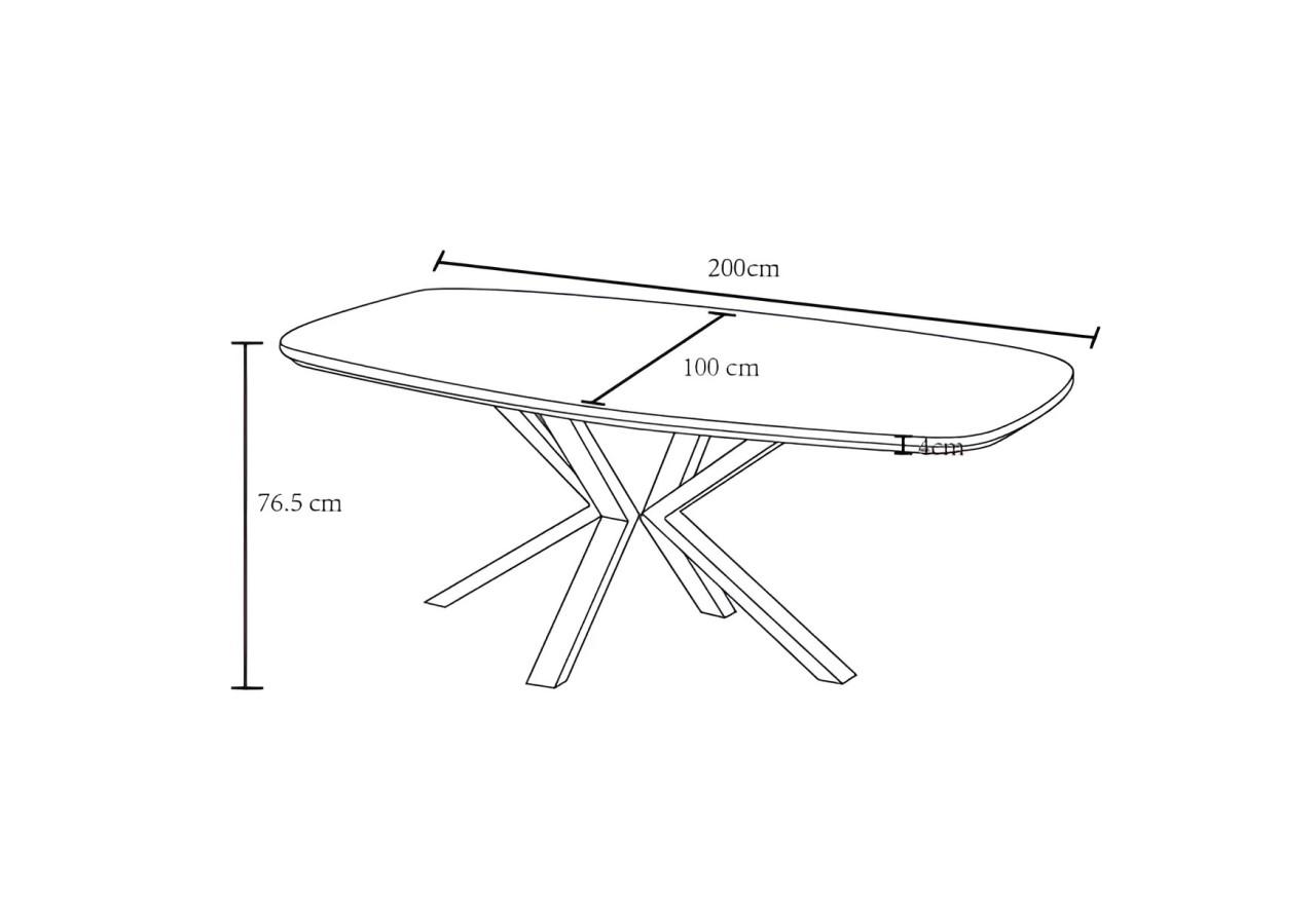 Esstisch Lumos (76x100-200)