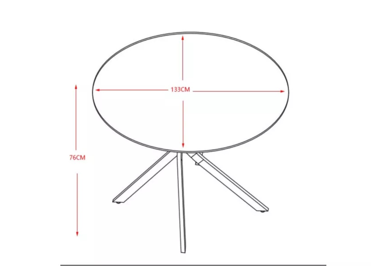 Esstisch Metax (o133x76)