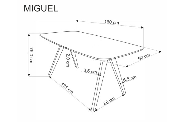 Esstisch Miguel (90x160)