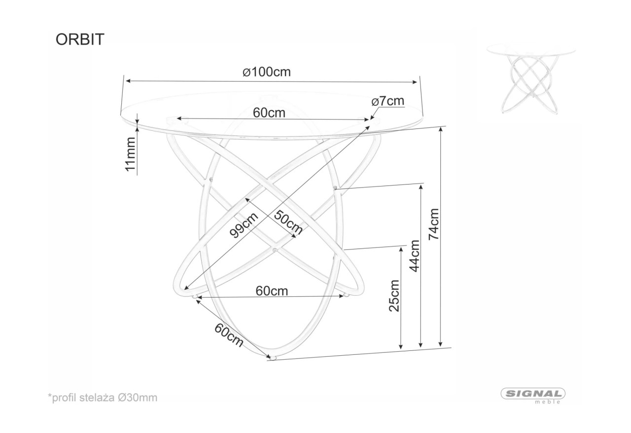Esstisch Orbit (o100x75) Esstisch Orbit (o100x75)