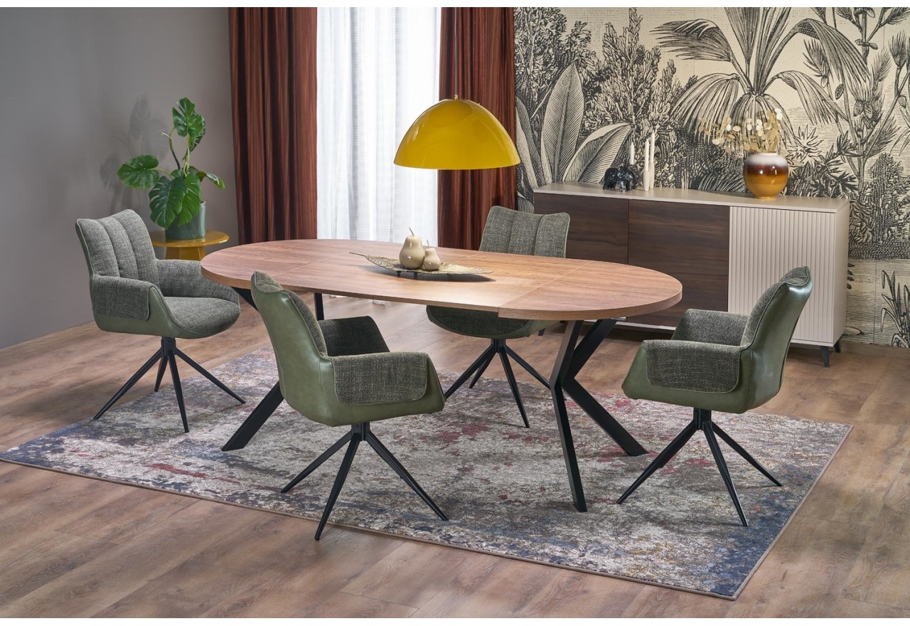 Esstisch Peroni Nero (75x100-250)