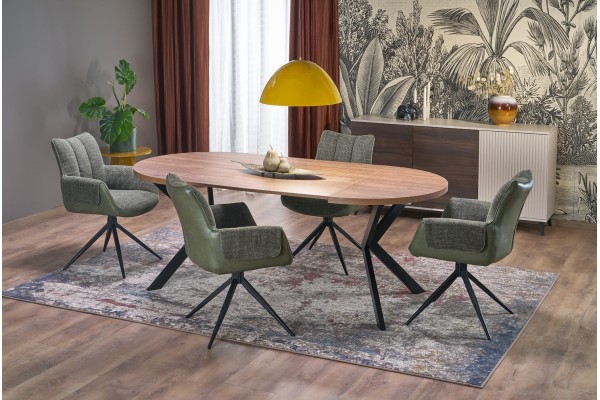 Esstisch Peroni Nero (75x100-250)