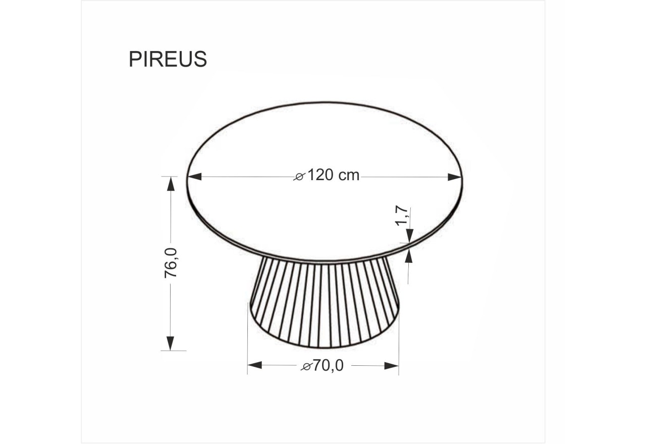Esstisch Pireu (o120x76)
