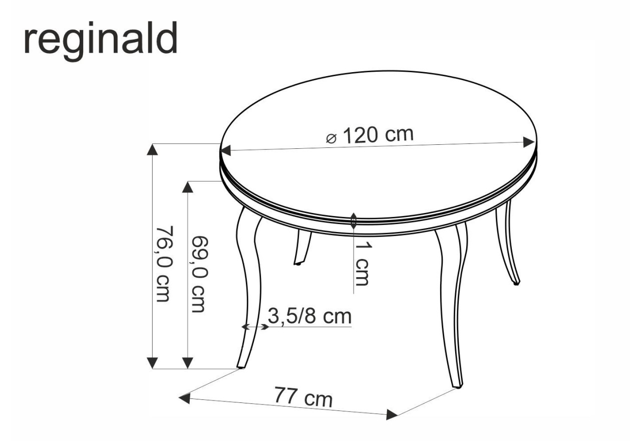 Esstisch  Reginald (120x76)