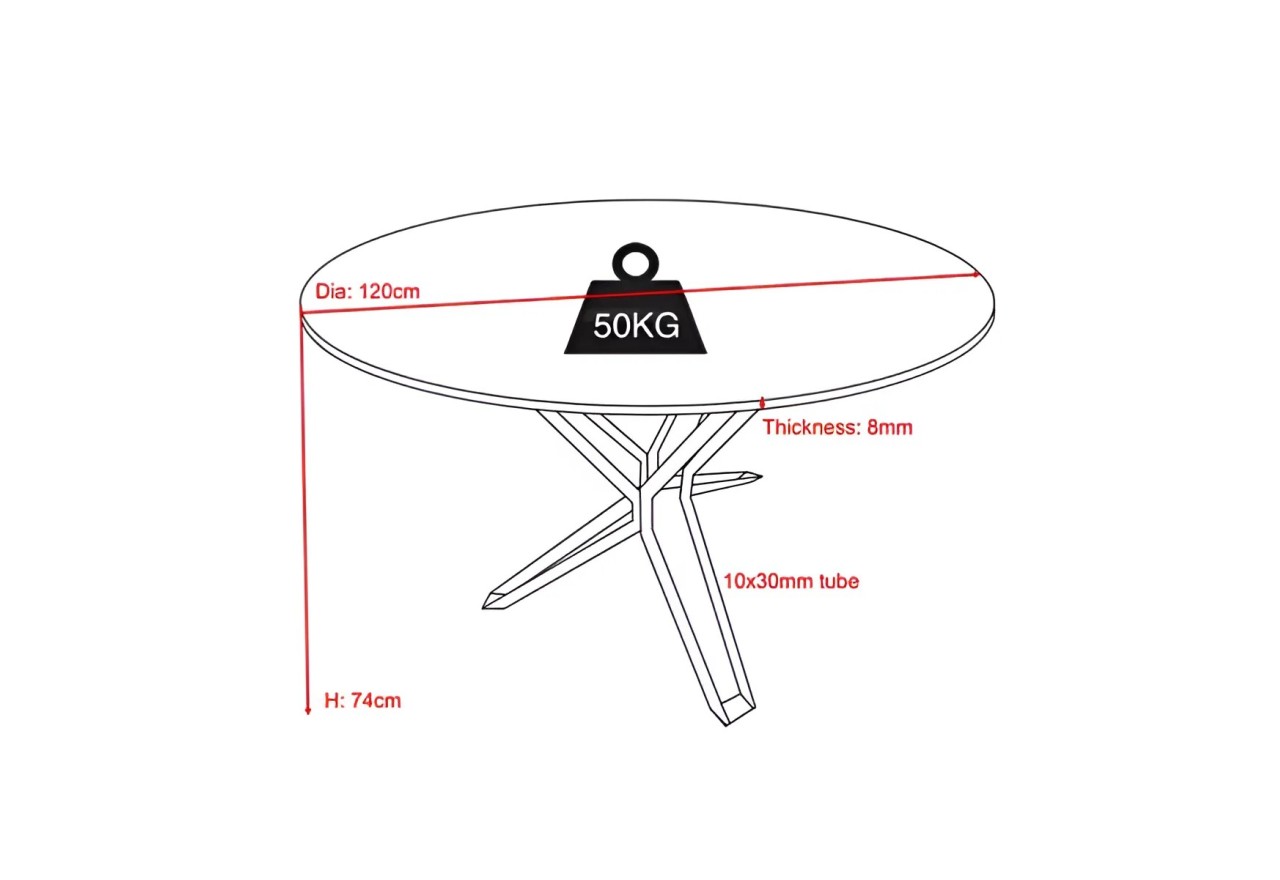 Esstisch Rendy (o120x74)