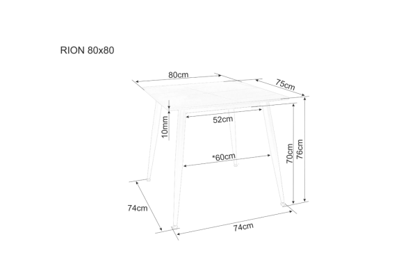 Esstisch Rion S (76x80)