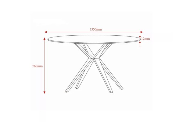 Esstisch Valera  (o135x76)