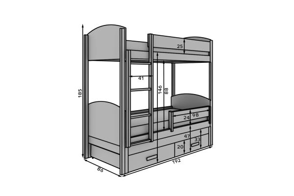 Bett Corra (80x180)