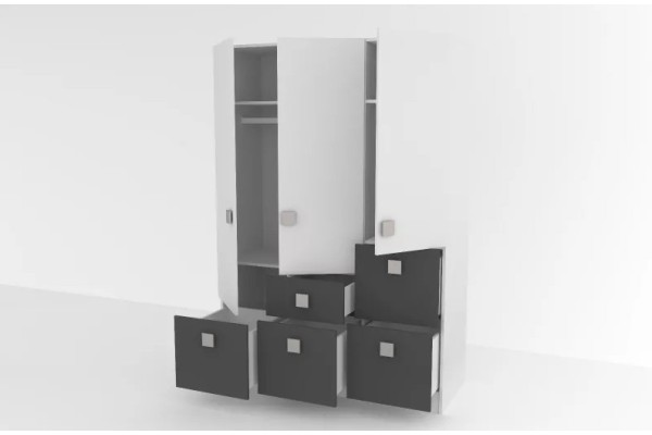 Kleiderschrank Endi M (140cm)