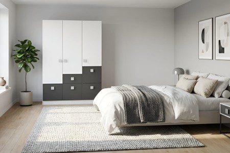 Kleiderschrank Endi M (140cm)