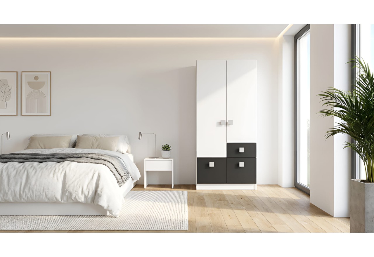 Kleiderschrank Endi S (90cm)