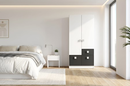 Kleiderschrank Endi S (90cm)