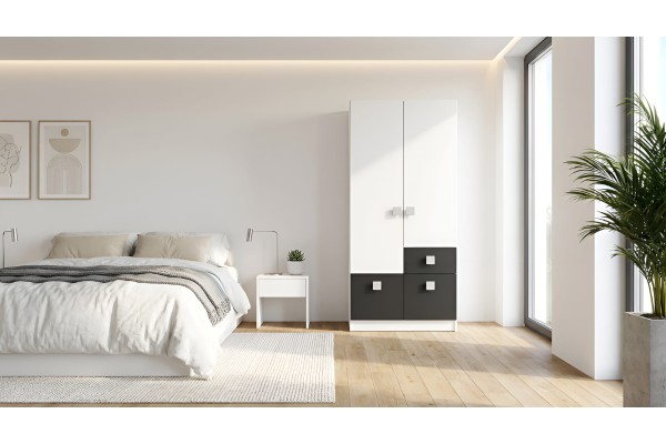 Kleiderschrank Endi S (90cm)