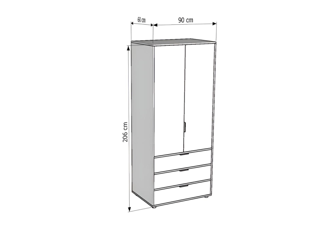 Kleiderschrank Kashmir (90cm)