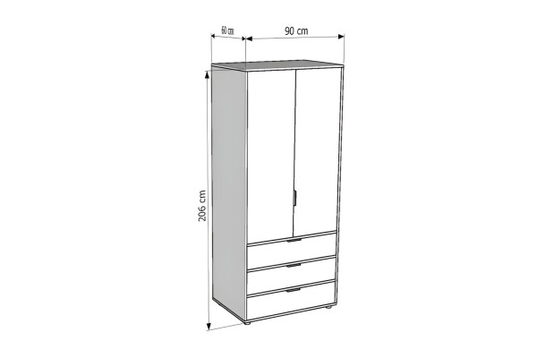 Kleiderschrank Kashmir (90cm)