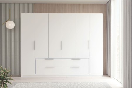 Kleiderschrank Luano Bianco (270cm)
